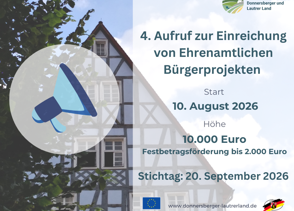 Kooperationsvorhaben und Ehrenamtliche Bürgerprojekte ausgewählt – Ankündigung eines vierten Aufrufes „Ehrenamtliche Bürgerprojekte“ im Jahr 2026